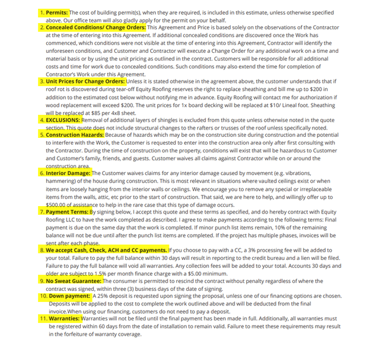 shingle roof replacement contract part 5-1