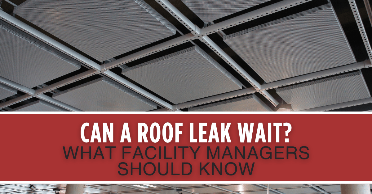 Can a Roof Leak Wait? What Facility Managers Should Know