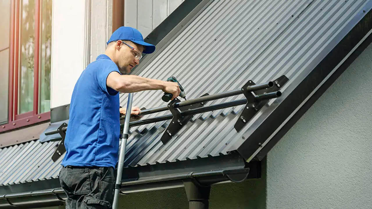 Installinng Metal Roof Snow Guards